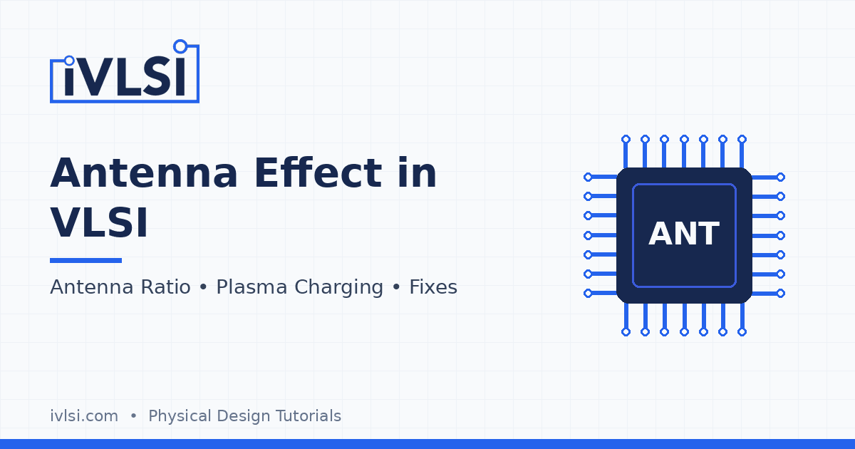 Antenna Effect in VLSI: Antenna Ratio, Causes and Violation Fixes